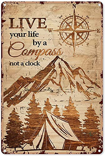 Xiddxu Rustikales Retro-Metall-Blechschild Live Your Life, Metall-Poster Plaques für Zuhause, Wohnzimmer, Küche, Café, Bar, Wanddekoration, Blechschild, 30,5 x 40,6 cm, Wandkunst-Schild