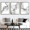 TROYSINC 3er Designed Poster Set, Schwarz Weiß Modern Leinwandbilder, Abstrakt Wandbilder, Kunst Line Bilder Ohne Rahmen Poster für Wohnzimmer (30 x 40 cm)
