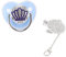 Fafeicy Bling-Baby-Schnuller, Strass-Krone, Superweiches PP-Silikonmaterial, BPA-frei, Sicherer Baby-Fake-Schnuller, Größe M, mit Kettenclip(Blau)