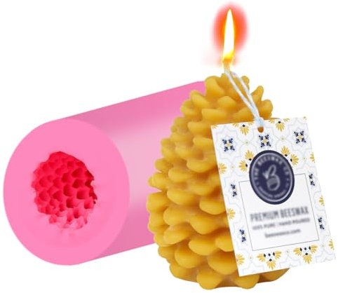 DIY Tannenzapfen Kerzenformen - 3D Weihnachts Kerzenform, Christmas Party Mold Form Seifengießform, Kerzenform Zum Gießen, für DIY Weihnachtskuchen Schokolade, Pine Cones