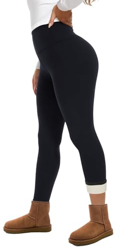 GAYHAY Black Leggings Women - Thermal Winter Warm Thick Fleece Lined Pants