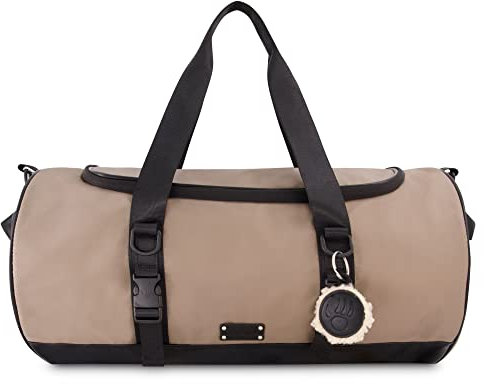 Bearpaw Damen-Reisetasche aus Nylon, für Sport, Abenteuer, Wochenenden, Übernachtung und Reisen, Schwarz, Large