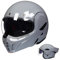 ILM Motorradhelm Integralhelm Klapphelm Fullface Helm Herren Damen ATV UTV mit 180° Umkehrbarer Kinnschutz ECE Model-B707,Grau, M