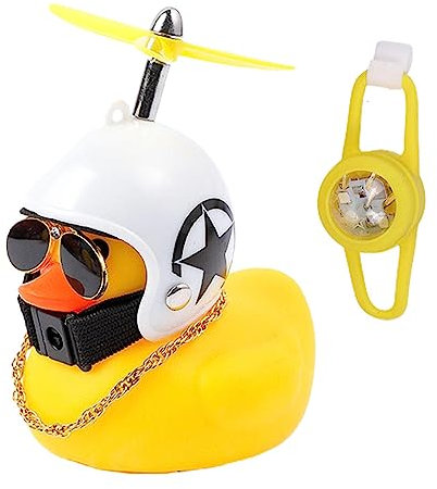 Radfahren Cartoon Ente | Motorrad Fahrrad Zubehör Gelbe Ente Ornamente Auto Armaturenbrett Gelbe Ente Form Radfahren Werkzeug für Fahrräder Foccar