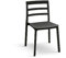 PAZZO DESIGN Sedia Luca, Set Da 4, Nere, Sedie Polipropilene, Sedia Cucina, Sedie Sala Da Pranzo, Sedie Giardino, Impilabili - id_1964