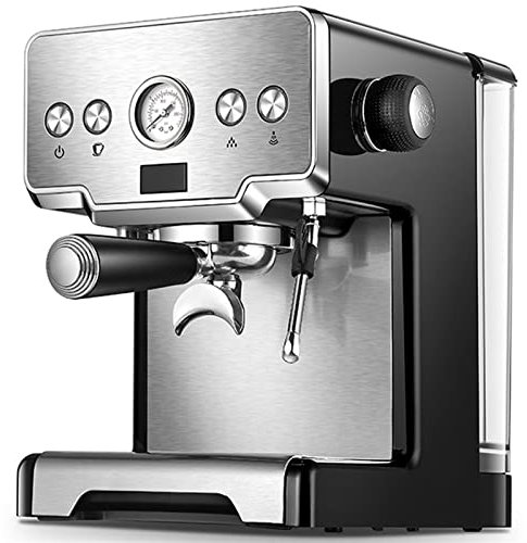 Cafetera Cafetera Cafetera Espresso Maker Bomba semiautomática Tipo Capuchino Leche Burbuja Cafetera para el hogar (Color: Gris Oscuro, Tamaño: CN) (Gris Oscuro UE)