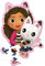 Trefl – Konturenpuzzle aus Holz: Gabby's Dollhouse, Gabby und ihre Katze – 50 Elemente, Wood Craft Junior, Unregelmäßige Formen, 10 Figuren, Modernes Puzzlespiel, Spiel für Kinder ab 5 Jahren