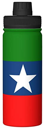 Wasserflasche mit Flagge von Ogaden National Liberation Front, 450 ml, isolierte Wasserflaschen aus Edelstahl mit Ausgussdeckel, Sportwasserflasche für Reisen, Camping, Wandern, Radfahren, Wasserkru