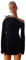 Damen Cocktailkleid Schulterfrei Sexy Langarm Partykleid Wickelkleid Bodycon Mini Kleid Abendkleider Einfarbig Festliche Elegant T Shirt Kleid
