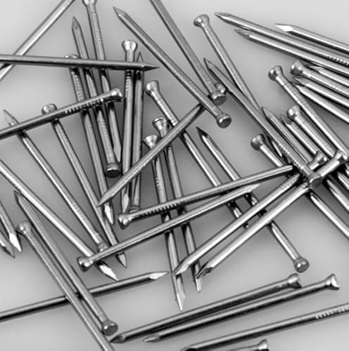 1.6mm x 30mm Stainless Steel Hardboard Panel Pins Oval Steel Nails Carbon Steel Panel Pins Hand Drive 30mm Lost Head Nail Panel Pins for Picture Frame Mirror 100 Pieces.