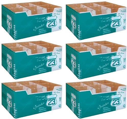 Tradineur - Pack de 6 Cajas de 12 Vasos Modelo Bodega - Capacidad: 530 ml - Fabricado en Vidrio Resistente - Apto para lavavajillas - Tamaño Aprox: Ø 8,5 x 13 cm - 72 Uds Totales