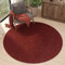 TAPISO Nizza Teppich Rund rutschfest Rot Einfarbig Waschbar Anti Rutsch Niedriges Flor Waschmaschinenfest Wohnzimmer Schlafzimmer ÖKO-TEX 80 x 80 cm
