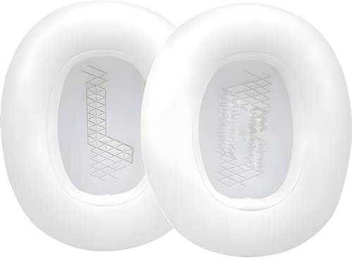 TotalReplace Ohrpolster kompatibel mit JBL Live 650BTNC / 660NC Kopfhörer Kissenbezug Ohrenschützer - Earpads Ersatz - Weiß