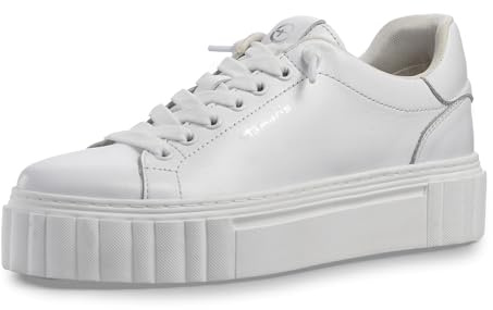 Tamaris Damen Sneaker bequem; White, EU 40