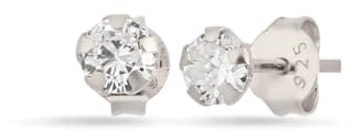 Einzelstück® Ohrstecker Crystal Stone I aus 925 Sterling Silber I Silberohrstecker mit Zirkonia Stein I Silberorring Damen I Antiallergen & nickelfrei