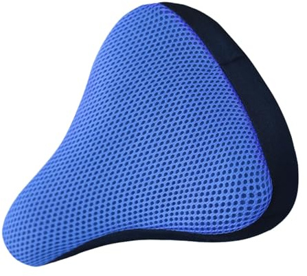 ﻿Fahrradsattelbezug, Weich Atmungsaktiver Gepolsterter Sitzbezug Bequemer Fahrradsattel überzug für Fahrradzubehör (Blau2)