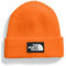 The North Face Damen Box Logo Cuffed Beanie-Mütze, Digital Orange, Einheitsgröße