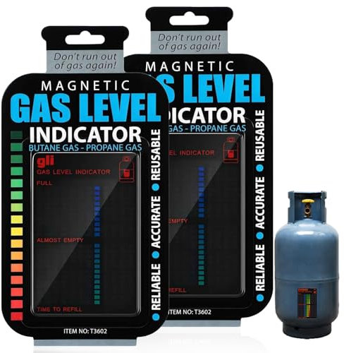 2 Pieces Magnetic Gas Bottle Level Indicator,Gas Level Indicator for Gas Bottles,Gas Bottle Level Indicator,for Butane,Propane,Lpg Fuel Tanks-Accurate and Reliable Measuring Device