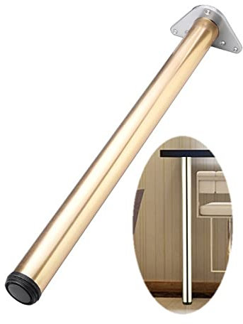 Pied de table réglable en acier inoxydable pour table de salle à manger ou plan de travail Doré 90 cm