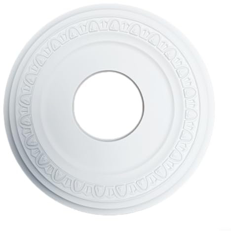 HOHOVYVY Stuckrosette Lampe, Deckenrosette Weiß, Runde Medaillon-PU-Dekorative Deckenventilator-Leuchten-Abdeckungsplatte Für Zuhause