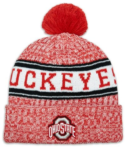 Icon Sports Unisex-Erwachsene College Beanie-Mütze, Ohio Buckeyes | Rot, Einheitsgröße