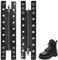 2 Piezas Insertos de cuero con cremallera para botas, 6 ojales con cremallera, sin atar, cordones para botas, zapatos, tenis, zapatos deportivos, adultos, hombres y mujeres, negro, 22 x 5.5cm