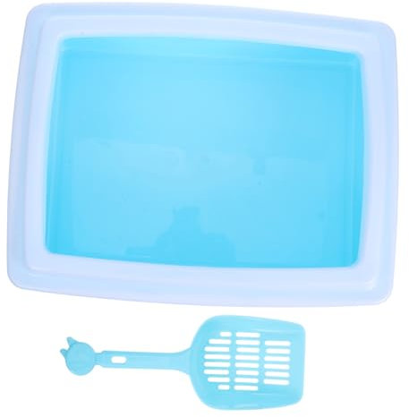 BESPORTBLE Box Cat Litter Box Bins Dog Indoor Potty Cat Toilet Seat Training Kit Auto Toilet Training Kit Litter System Seat Kitten Supplies Abs Sky-blue