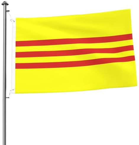 Drapeau Du Sud-Vietnam Garden Flag Colorée Drapeau De Jardin Durable Bannière Pour Patio Porche Balcon 90X150 Cm