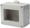 Scatola a montaggio esterno, 3 Moduli/posti, Compatibile con Vimar Plana, IP40 per interno, Grigio, Custodia, Contenitore da parete porta frutti, per interruttori/prese, con passacavi