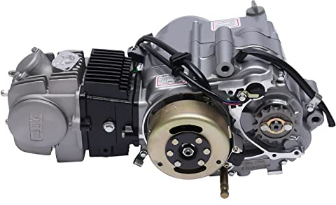 125ccm Motor, 4-Takt 125cc 4 Gang Dirtbike Pitbike Cross Kick Start Einzylinder Engine, Einzylinder-Viertaktmotor mit Luftkühlung und handbetätigter Kupplung für Dirt Bike Motorcycle