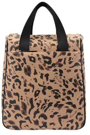 Fiorelli Women's Effie Backpack, Stylish Backpack with Adjustable Straps & Laptop Compartment, Leapard Print Faux Leather