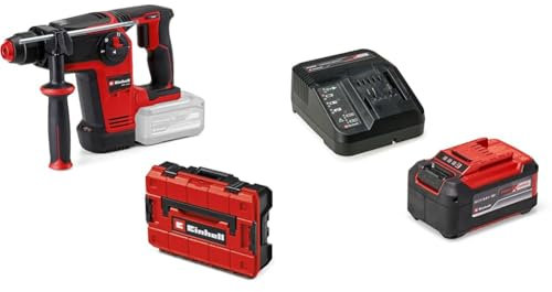 Einhell Professional Akku-Bohrhammer TP-HD 18/26 Li BL Power X-Change (18 V, Brushless, 2,6 J, SDS-plus, 26 mm Bohrleistung in Beton, 4 Funktionen, Koffer, inkl. 5,2 Ah Akku & Ladegerät)