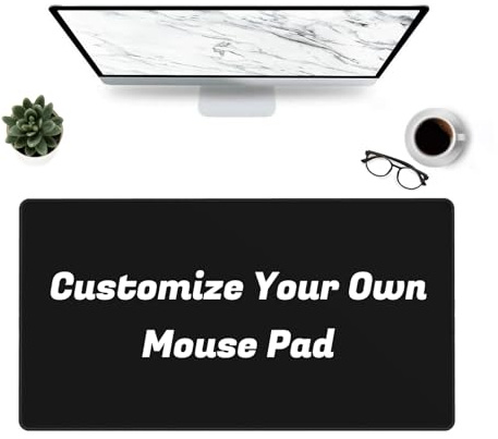 Tapis De Souris Personnalisé De Jeu Grand Format, sous-Main Extended avec Photo Et Texte, Base en Caoutchouc Antidérapant pour Gamers, Bureau, Maison Et Clavier D'Ordinateur