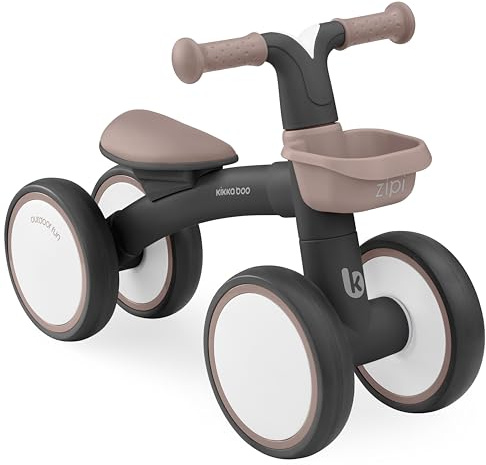 KikkaBoo ZIPI Fahrrad Ohne Pedale, Laufrad mit Korb, Einstellbar, Kinderspielzeug, Baby-Geschenk
