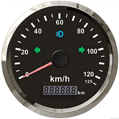 ELING GPS Tacho Kilometerzähler 0-125km/h für Auto Motorrad ATV UTV 85mm