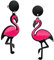 Soul-Cats 1 Paar Flamingo Ohrringe schwarz pink für Damen