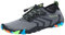 SAGUARO Badeschuhe Damen Herren Wasserschuhe Leicht Schwimmschuhe Schnell Trocknend Atmungsaktiv Strandschuhe Aquaschuhe rutschfeste Outdoor Barfußschuhe für Frauen Männer, Grau, 45 EU