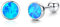 Opal-Ohrringe Sterlingsilber Opal Geburtsstein Ohrringe Blau/Weiß/Rosa/Gold/Roségold Ohrstecker Schmuck für Frauen Mädchen