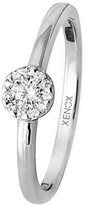 Xenox Silber Sterling 925 Damen Ring mit Zirkonia - Xenox and Friends XS9114, Ringgröße (Durchmesser):58 (18.5 mm Ø)