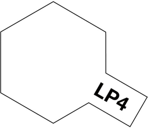 TAMIYA America, Inc Lacquer Paint, LP-4 Flat White, 10 mL, TAM82104
