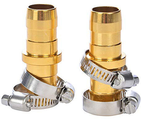 REGNHLIF 2 Pack Garden Hose Connector Repair Mender Kit with Stainless Clamp,Fits 3/4-5/8 Water Hose Repair Fitting