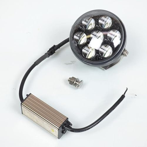 Proyector de faro adicional redondo LED 12 V 21 W para moto Quad Buggy Bobber Café Racer