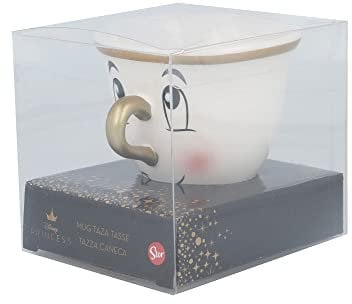 Stor 190 ml 3d geformt Keramikbecher - Schönheit und das Biest Chip in Geschenkbox