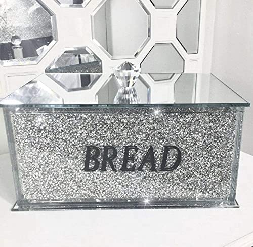 CRYSTAL CROWN Sparkle Ornament Bling Crushed Diamond Gift | diamante tea coffee sugar canisters biscuit kitchen roll holder salt & pepper tray jars organizer containers set egg station coaster