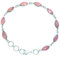 Bijoux et Objets - Bracelet quartz rose en argent massif 925 - Dimensions des pierres 5x10mm