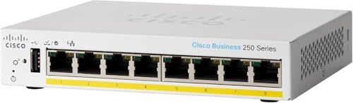 Cisco Business CBS250-8PP-D Smart Switch | 8 porte GE | PoE parziale | Desktop | Garanzia hardware a vita limitata (CBS250-8PP-D-NA)