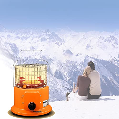 STCK 2-in-1 Keramik Gasheizung, Camping Gas Raumheizung, Tragbarer Gasheizstrahler, CampingKocher für Reisen Camping, Camping, Angeln(Orange) (Farbe : Orange)
