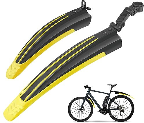 Ledeak Fahrrad Schutzblech Set, Verstellbare Universal Rennrad Vorne Hinten Fahrradschutzblech Mountainbike Fahrrad Kotflügel Steckschutzblech Zubehör für MTB Citybike 20-26 Zoll Räder