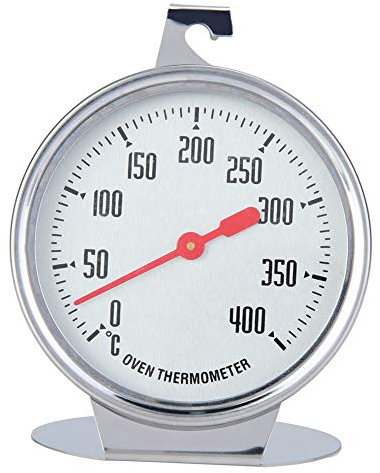 Backofen-Thermometer mit Großem Ziffernblatt, Backofen-Thermometer mit Stand-Up-Zifferblatt aus Edelstahl, Großes Messgerät, Backzubehör, Küchen-Backofen-Thermometer für Grillofen, Grill
