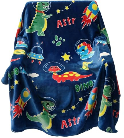 Dinosaurier-Decke, leuchtet im Dunkeln, Geschenke für 1–10 Jahre alte Jungen, Dino weiche Kinderdecken, Dino-Party-Decken, leuchtendes Spielzeug, Geburtstag, Weihnachten, Halloween, Erntedankfest,